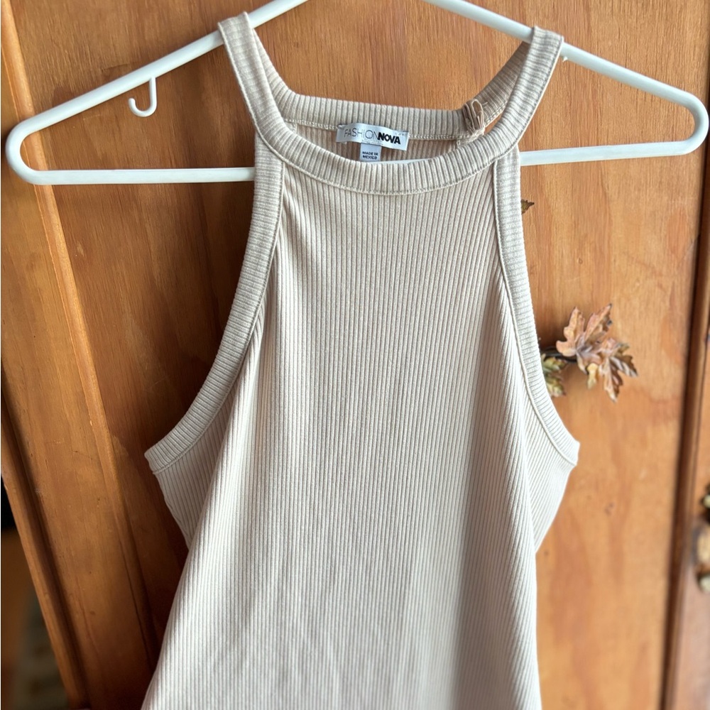 Fashion Nova cream bodysuit